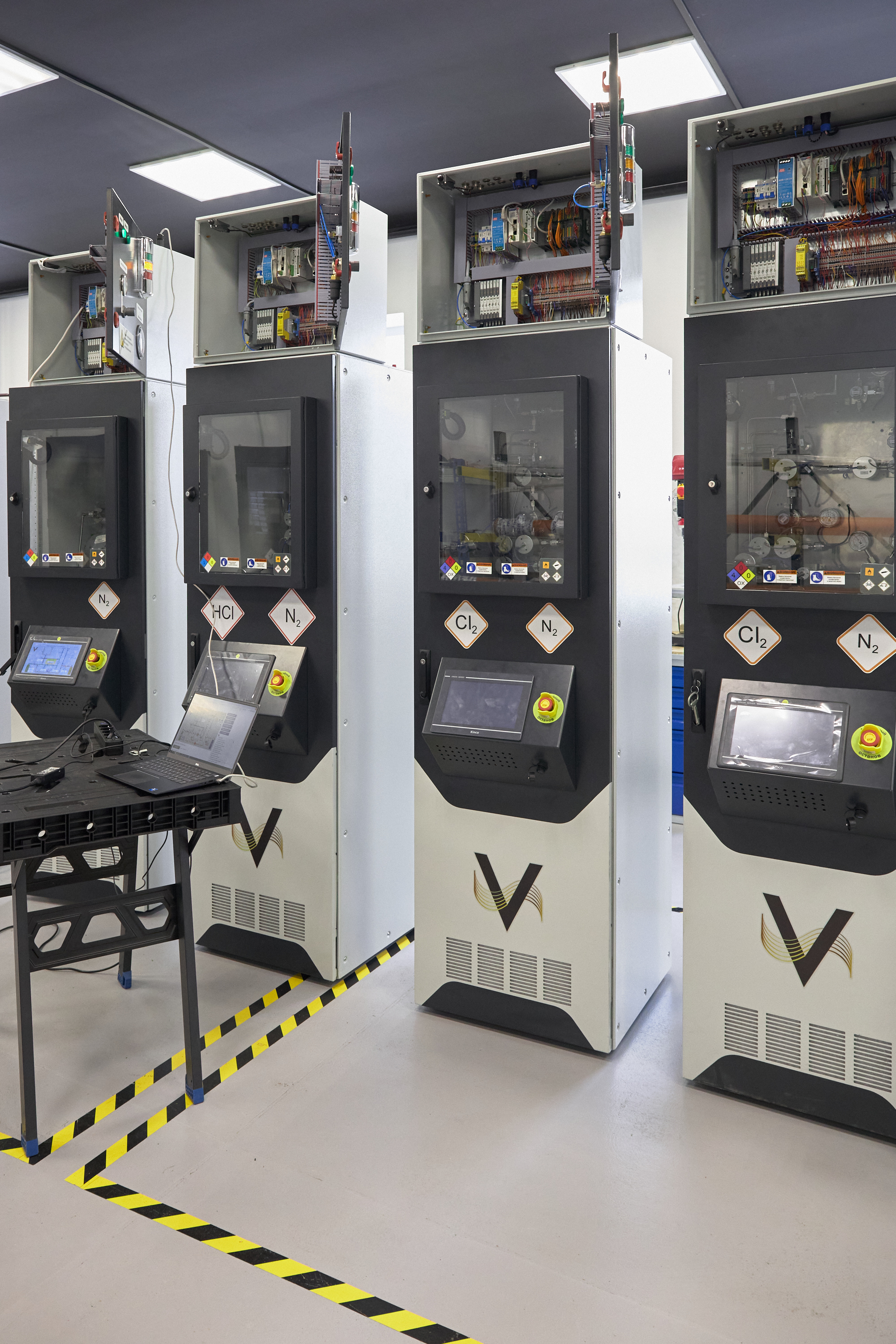 Автоматизированные газовые шкафы НПП УВН на производстве